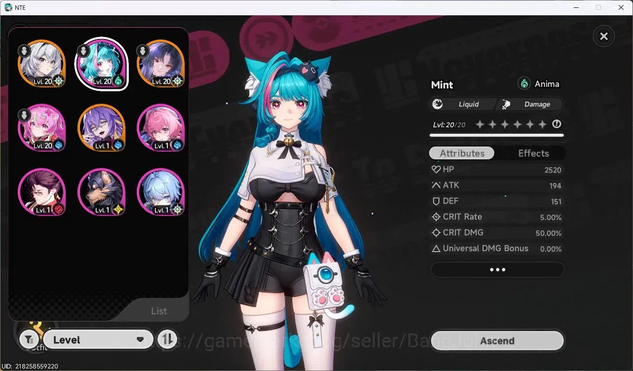 Neverness to Everness Accounts NA | Hunter Lvl 6 |2ssr Hotori+Otfit, Fadia, Selec image 9