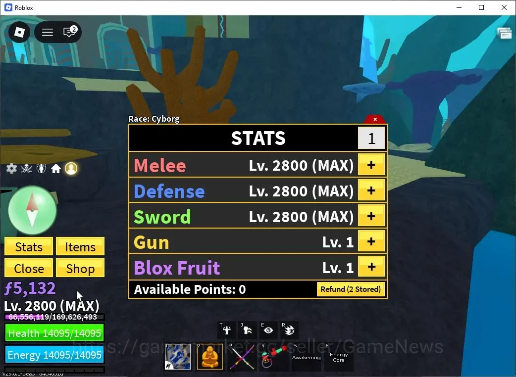 Roblox Accounts を購入 - Blox Fruit | Lvl MAX | Cyborg V4