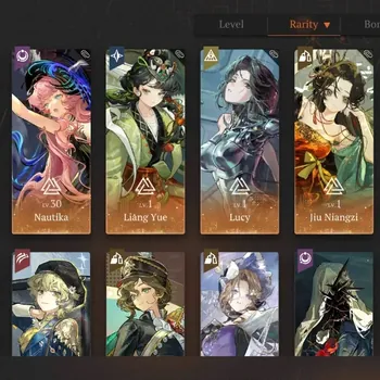 Reverse: 1999 Accounts Midgame Global|Lv 62|21 SSR 1 Limit|Rhiannon P3,Nautika,Liang Yue,Anjo+Psy,Lucy,Jiu