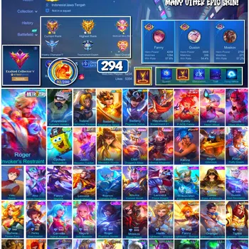 Mobile Legends: Bang Bang Collector #3860 294 Skins | Collector Natalia | Kakashi | Ze image 1