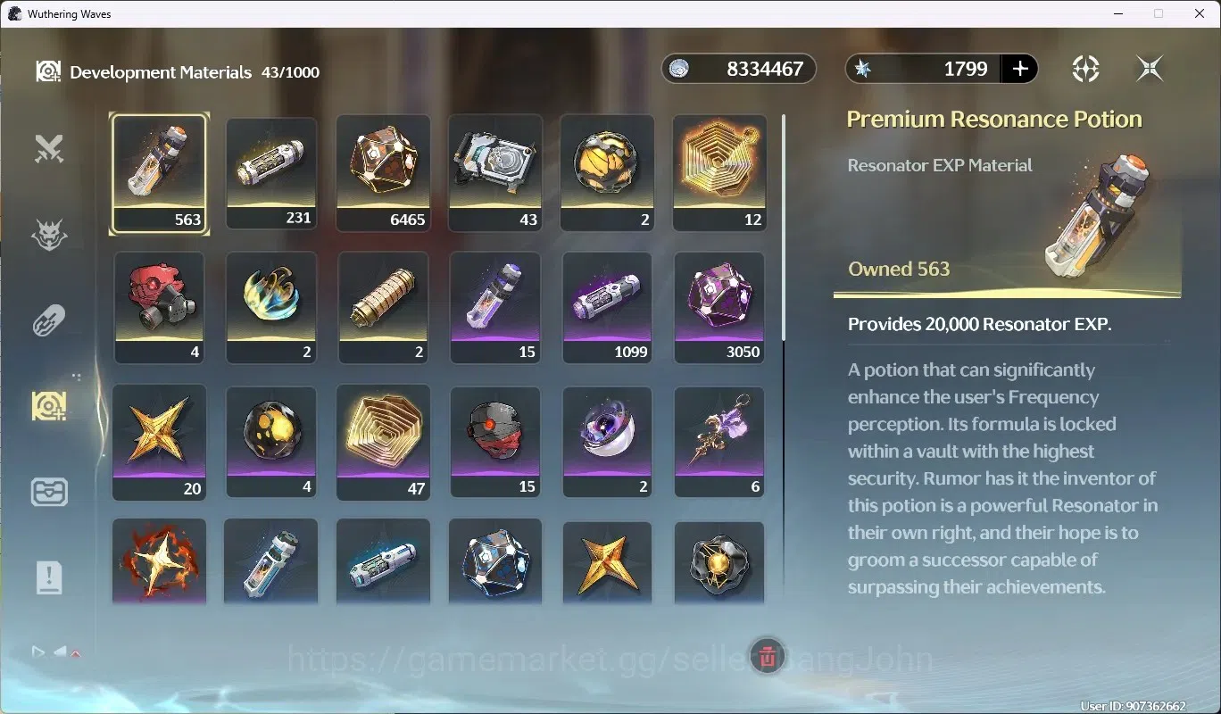 Wuthering Waves Accounts Starter SEA |UL 52|Rank 6|1 Char Limited [Augusta R3 + Sign]+ Sign|Mc Female|TakeMail WW142B 14