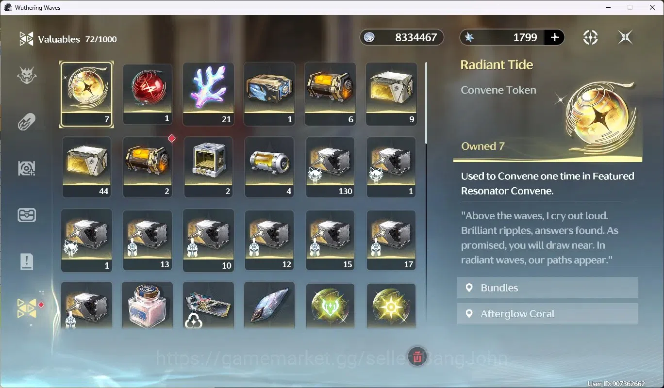 Wuthering Waves Accounts Starter SEA |UL 52|Rank 6|1 Char Limited [Augusta R3 + Sign]+ Sign|Mc Female|TakeMail WW142B 17