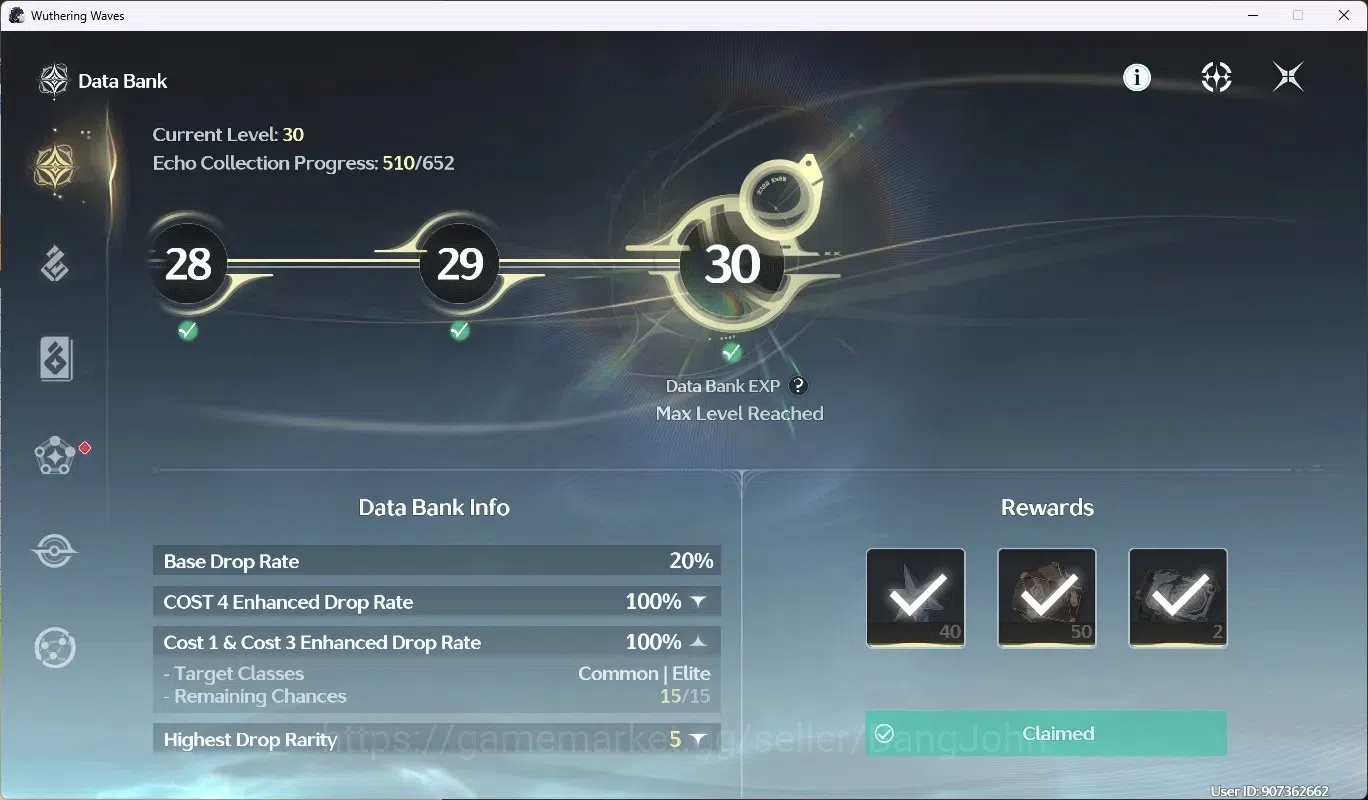 Wuthering Waves Accounts Starter SEA |UL 52|Rank 6|1 Char Limited [Augusta R3 + Sign]+ Sign|Mc Female|TakeMail WW142B 9