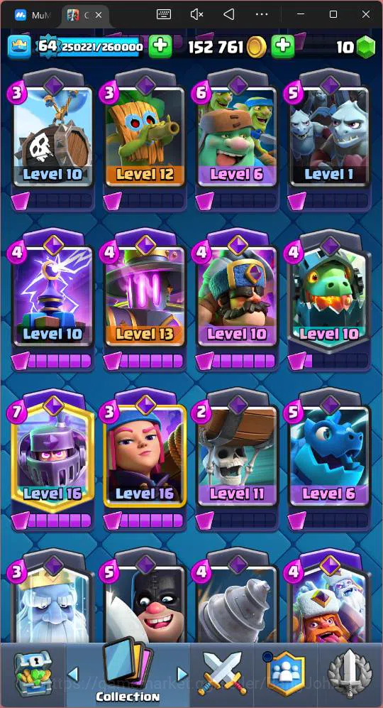 Clash Royale Accounts Lv 64|Trophy 12687|KTL 15|Card 121| 7 Hero|13 EVO| image 12