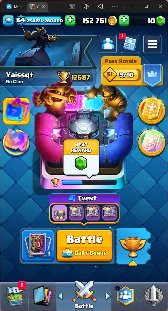 Clash Royale Accounts Lv 64|Trophy 12687|KTL 15|Card 121| 7 Hero|13 EVO| image 17
