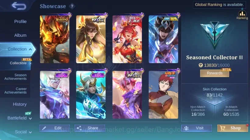 Mobile Legends: Bang Bang Accounts Collector 1