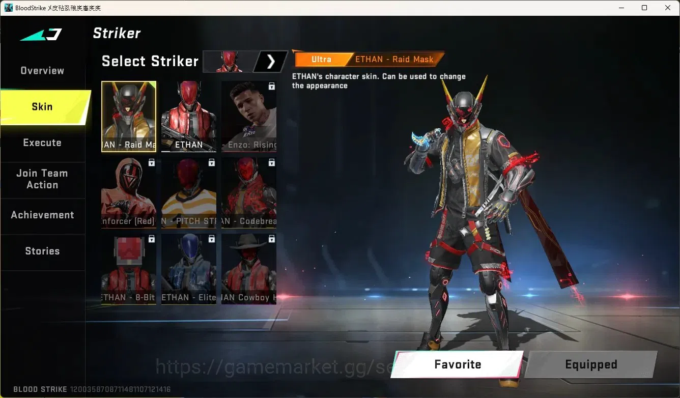 Blood Strike Accounts High-End ASIA|Ultra Melee TalonKnife-Sanctum|1 Limited Gun:Origin-12|2 Ultra Gun|5 Legendary Gun|Check 14