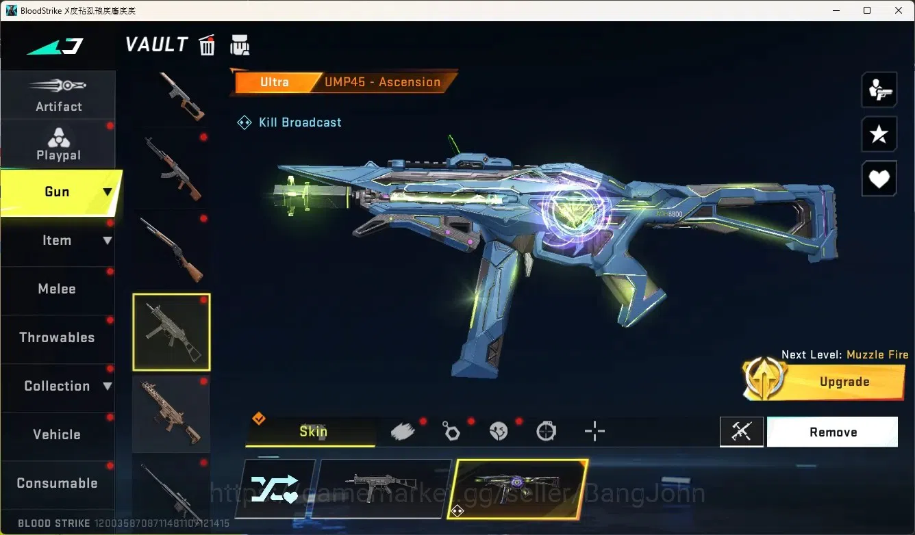 Blood Strike Accounts High-End ASIA|Ultra Melee TalonKnife-Sanctum|1 Limited Gun:Origin-12|2 Ultra Gun|5 Legendary Gun|Check 8