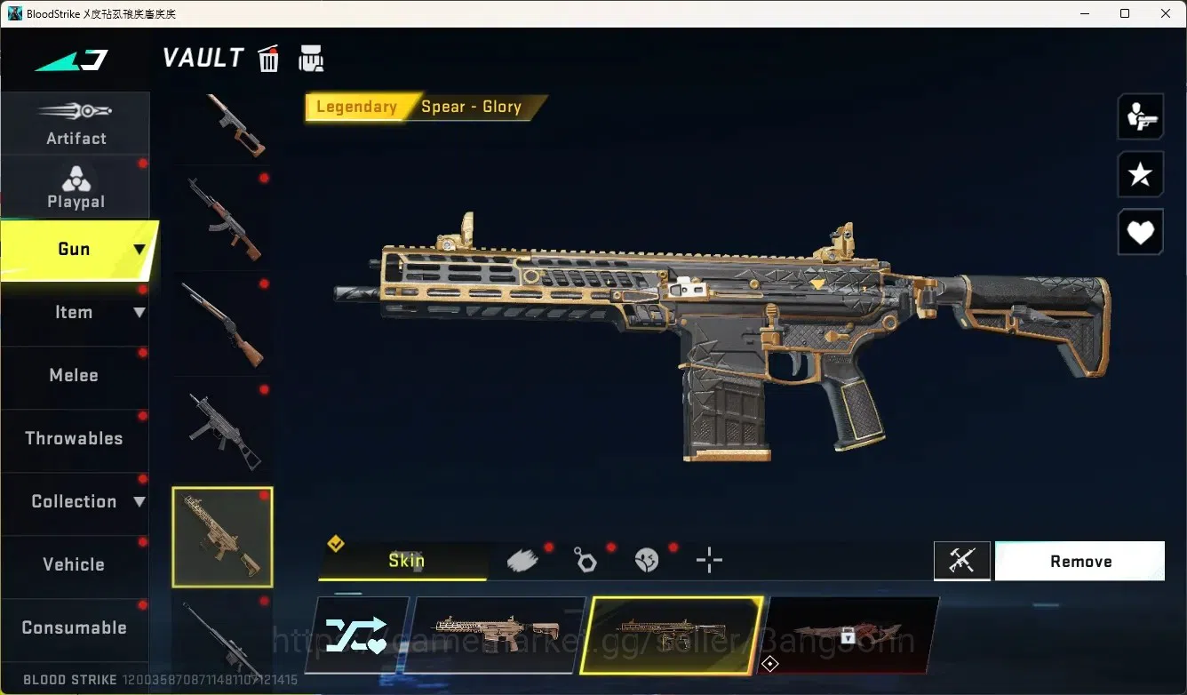 Blood Strike Accounts High-End ASIA|Ultra Melee TalonKnife-Sanctum|1 Limited Gun:Origin-12|2 Ultra Gun|5 Legendary Gun|Check 9