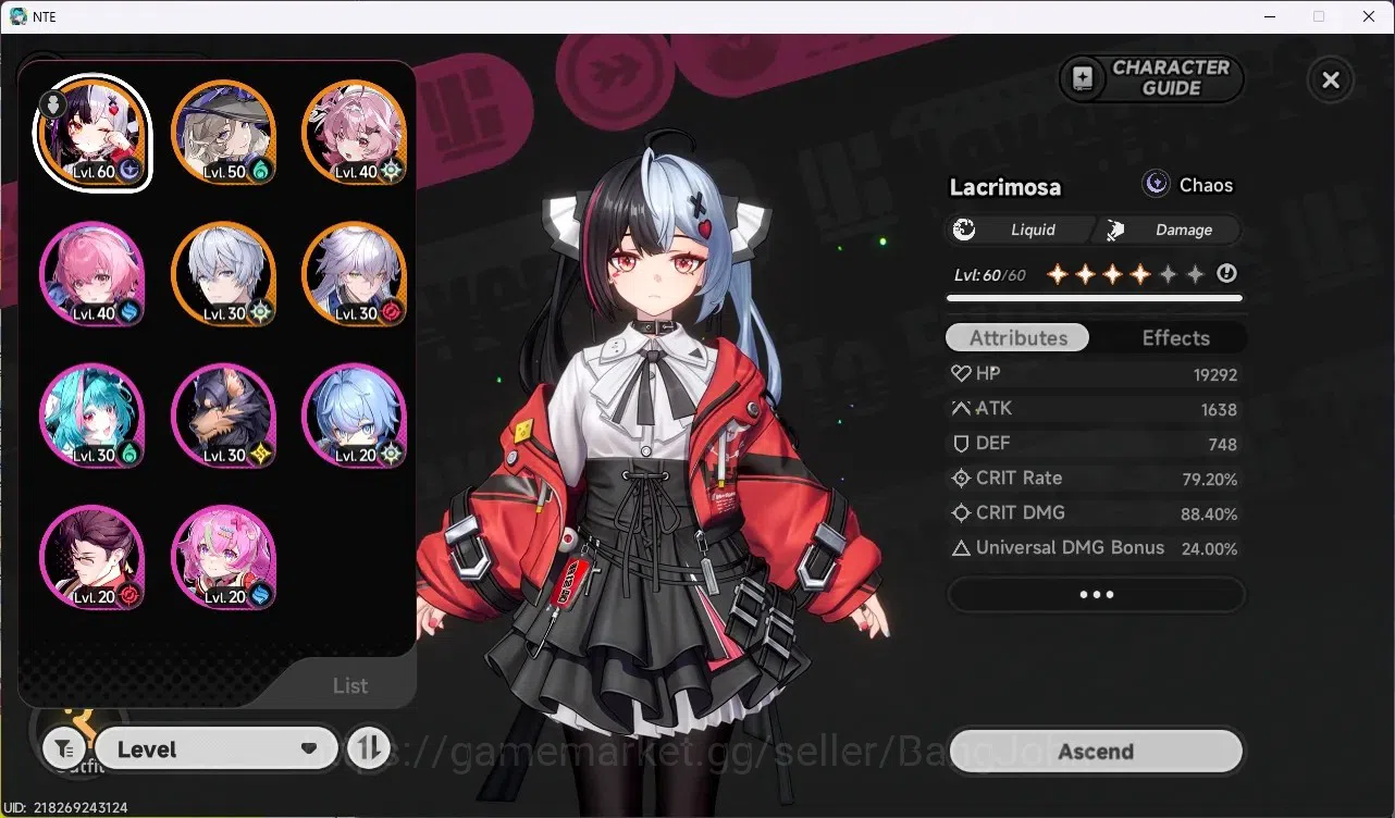 Neverness to Everness Accounts ASIA | Hunter Lv 41 | 7 S-Class (Lacrimosa,Hotori) image 3
