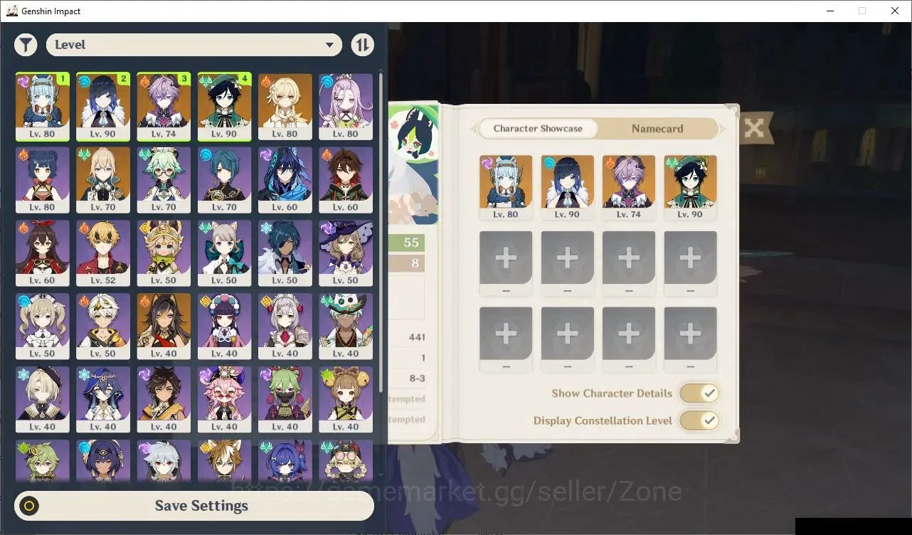 Genshin Impact Accounts Others ASIA|AR 55|4 Limited CHAR +1 5*Wpn|Ineffa, Yelan, Durin, Venti|Low Explore|Check 2