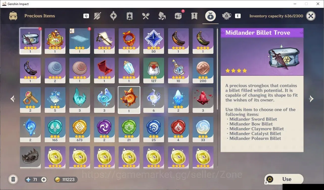 Genshin Impact Accounts Others ASIA|AR 55|4 Limited CHAR +1 5*Wpn|Ineffa, Yelan, Durin, Venti|Low Explore|Check 7