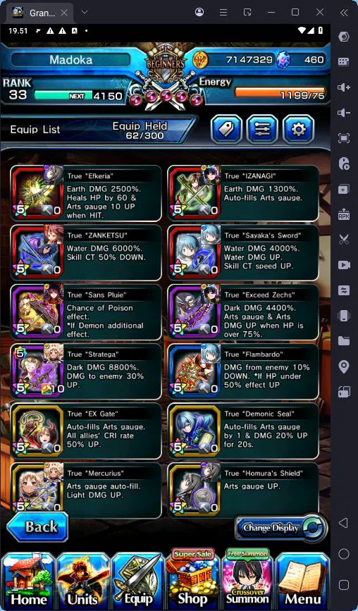 Grand Summoners Accounts GLOBAL|Ascend 9|Rank 33|Sayaka Miki TW|Madoka Kana image 3