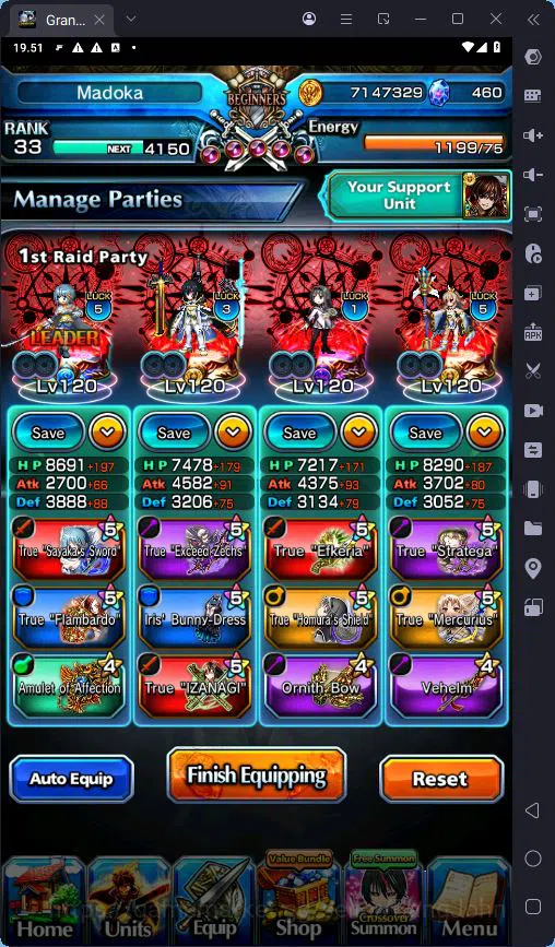 Grand Summoners Accounts GLOBAL|Ascend 9|Rank 33|Sayaka Miki TW|Madoka Kana image 4