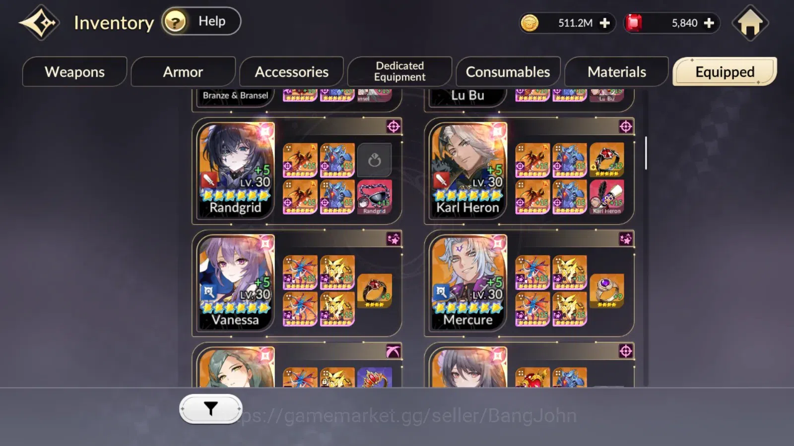 Seven Knights Re:Birth Accounts Global|4EX7(TC4Juri,TC2Fai,Melia,Rosie)48TC6(Dello image 11