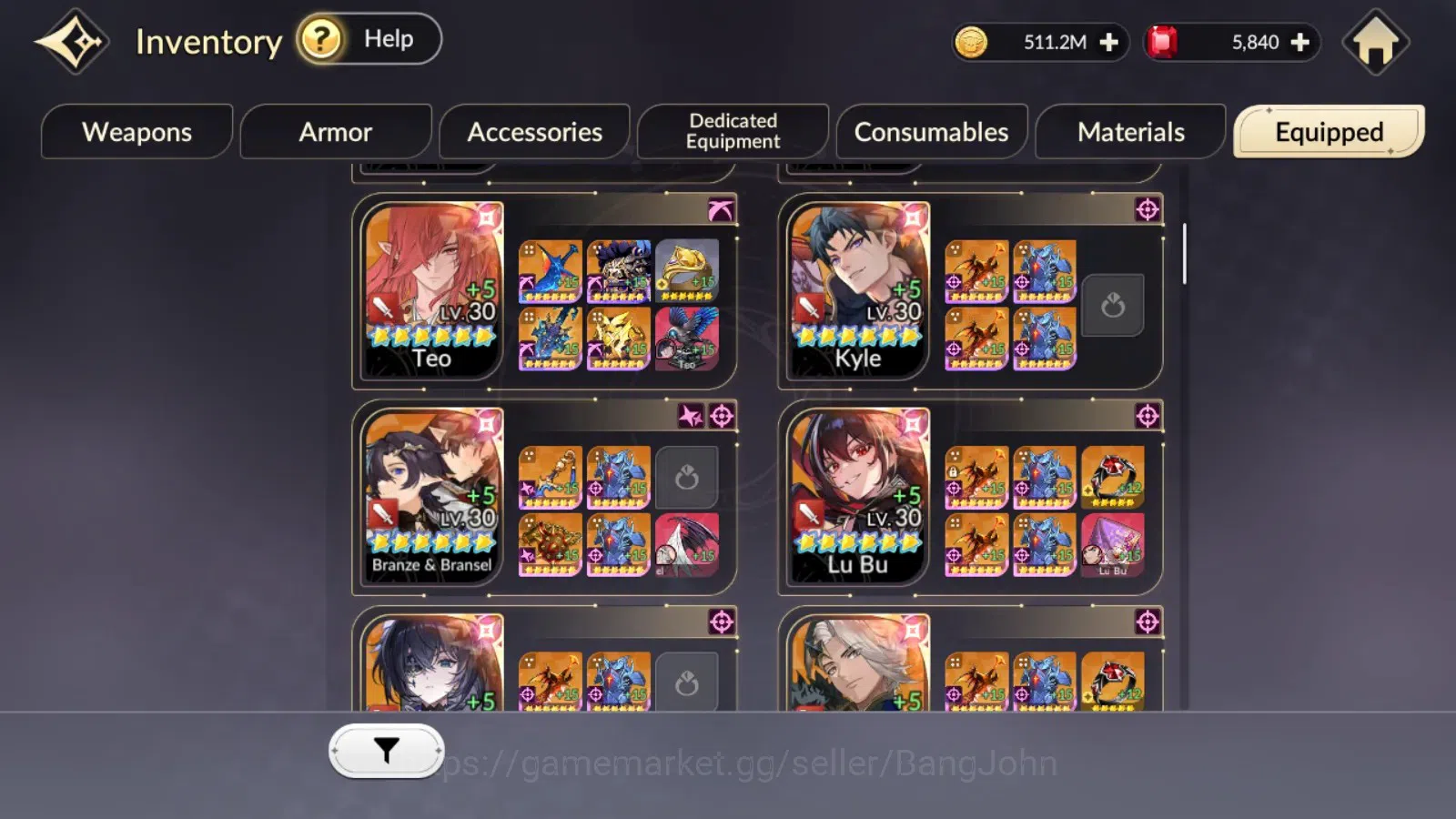 Seven Knights Re:Birth Accounts Global|4EX7(TC4Juri,TC2Fai,Melia,Rosie)48TC6(Dello image 12