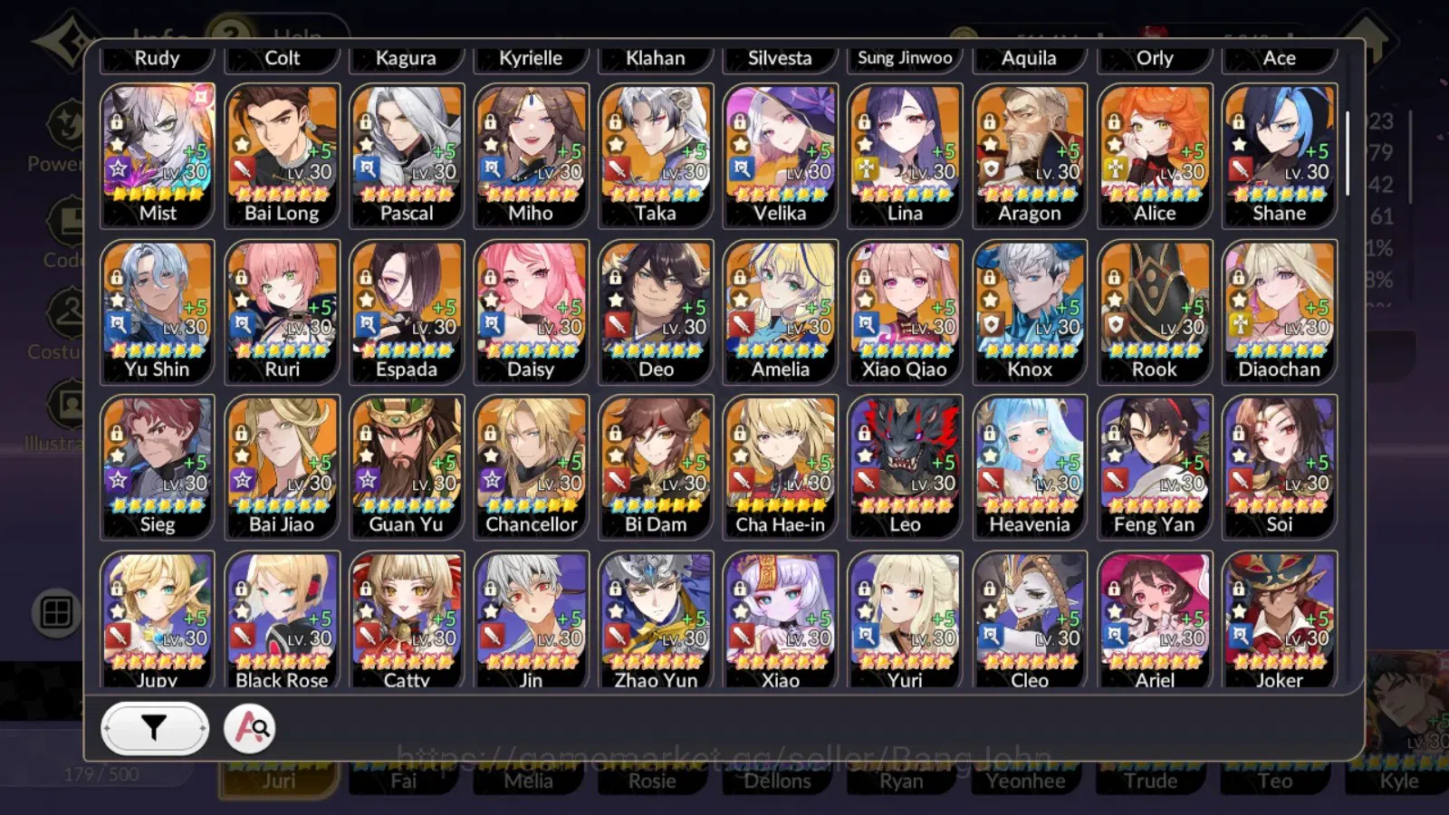 Seven Knights Re:Birth Accounts Global|4EX7(TC4Juri,TC2Fai,Melia,Rosie)48TC6(Dello image 18