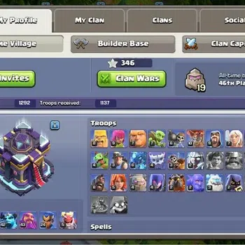 Clash of Clans Accounts High-End Global |TH 15-BH 5|LVL 125|BK 54,AQ 58,MP 42,GW 43,RC 24,DD5,|BM 2|5 Legendary Skin