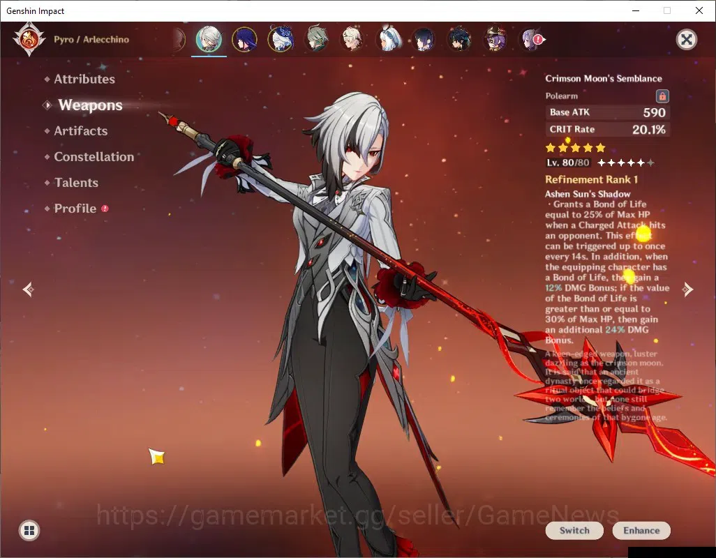 Genshin Impact Accounts ASIA|AR 56|8 Limited + 3 (*5Weapon)|ArleC2+Sign,Ka image 13