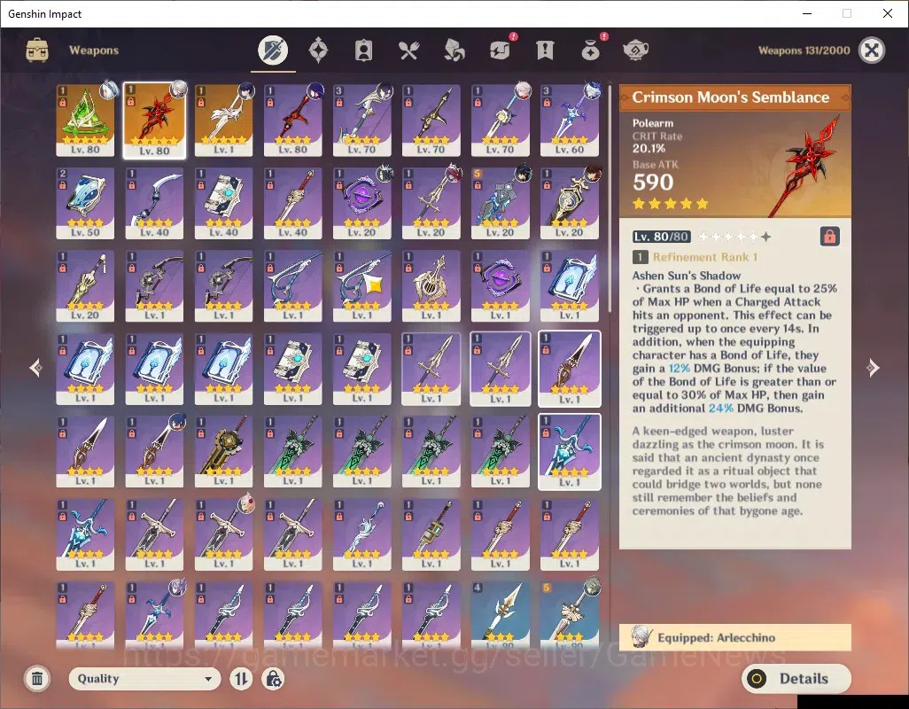 Genshin Impact Accounts ASIA|AR 56|8 Limited + 3 (*5Weapon)|ArleC2+Sign,Ka image 15