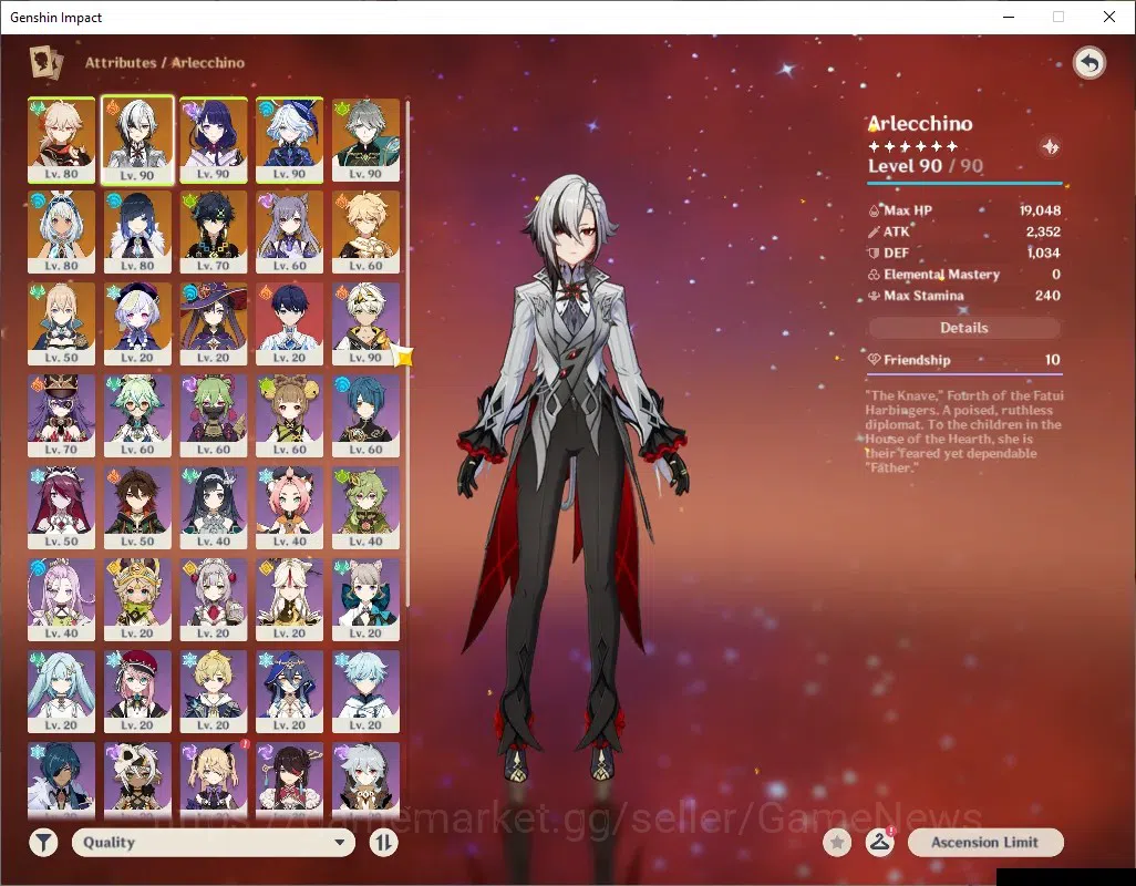 Genshin Impact Accounts ASIA|AR 56|8 Limited + 3 (*5Weapon)|ArleC2+Sign,Ka image 4