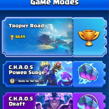 Clash Royale Accounts High-End Trophy 8649|CL 1227|KTL 13|120 Cards|5 Champ|11 Evo|Arena 22|160K Gold+138 Gems|Protect Off