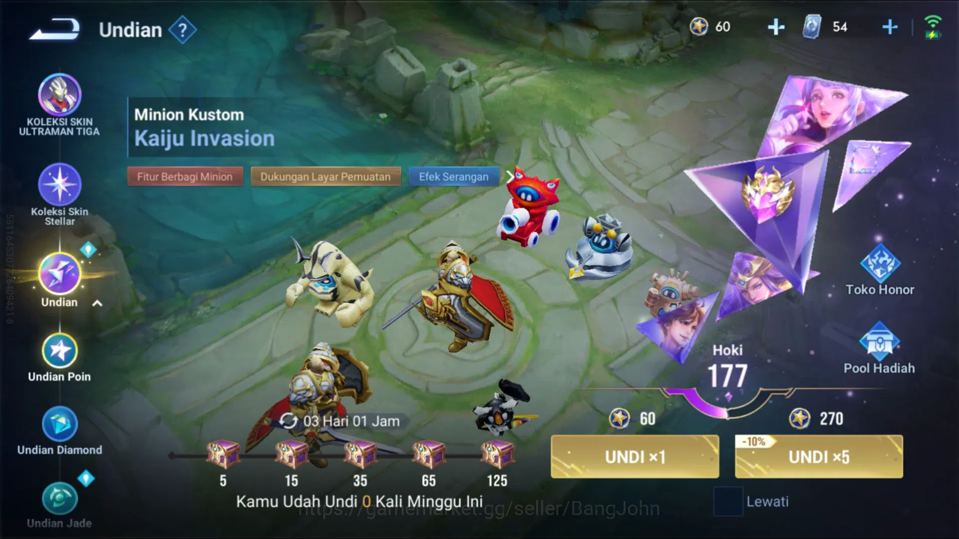 Honor of Kings Accounts [GLOBAL Good Acc] 112 H & 208 S | 6 Legend, Blesse image 10