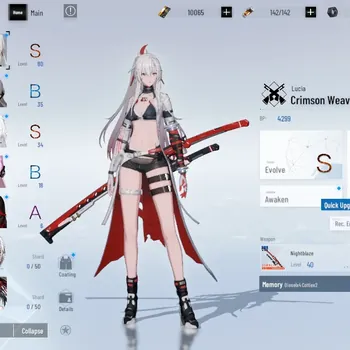 Punishing: Gray Raven Accounts Mid-Game NA|Lv 43|10k BC +3k YC +6k BlueC|S Lucia Crimson Weave +Sign,S No 21 Feral|1 S