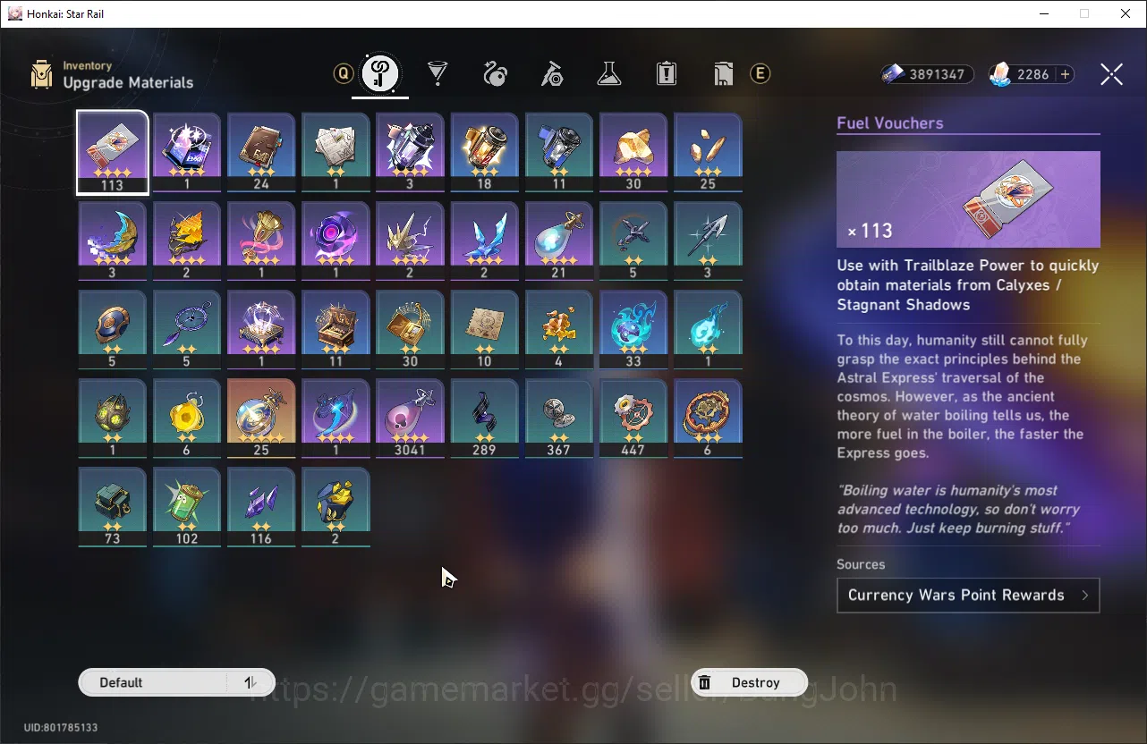 Honkai Star Rail Accounts ASIA | TL 54 | 9 Limit | 17 golden ticket | Phaino image 4