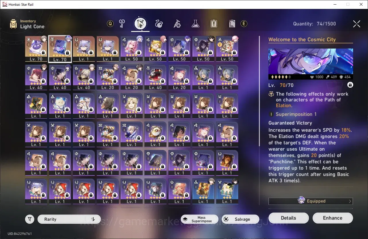 Honkai Star Rail Accounts ASIA | TL 52 | Silver Wolf LV70, Evanescia LV70, D image 10