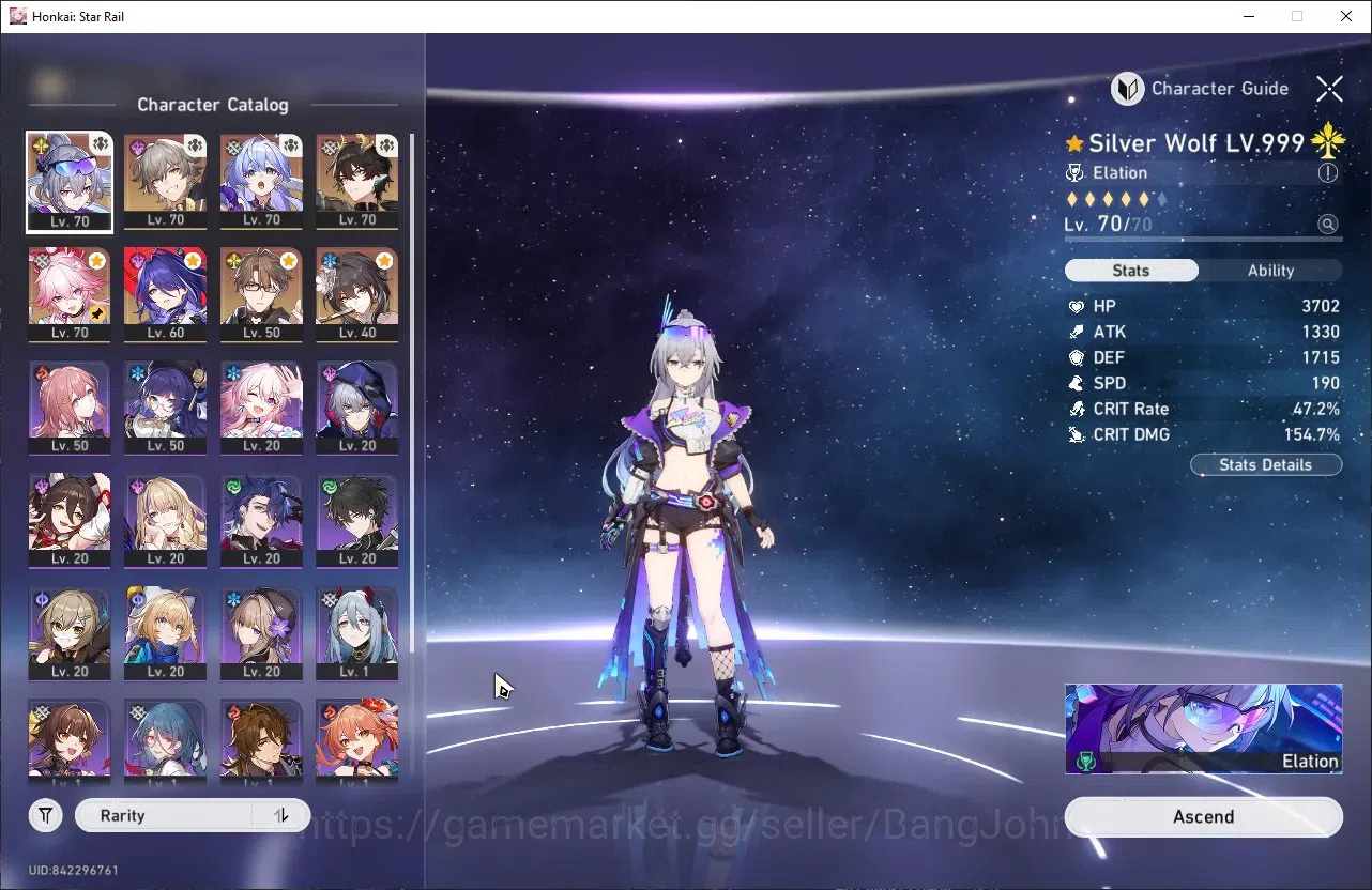 Honkai Star Rail Accounts ASIA | TL 52 | Silver Wolf LV70, Evanescia LV70, D image 12
