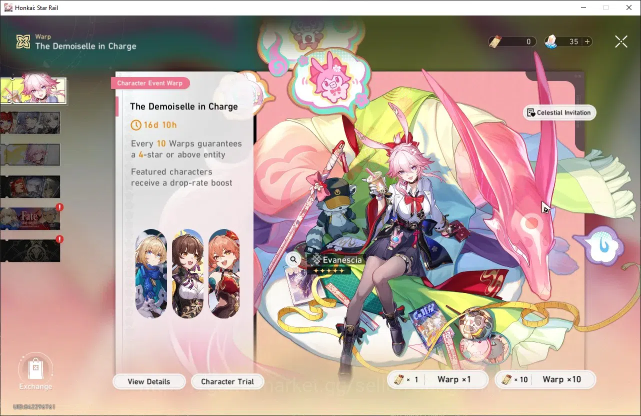 Honkai Star Rail Accounts ASIA | TL 52 | Silver Wolf LV70, Evanescia LV70, D image 2