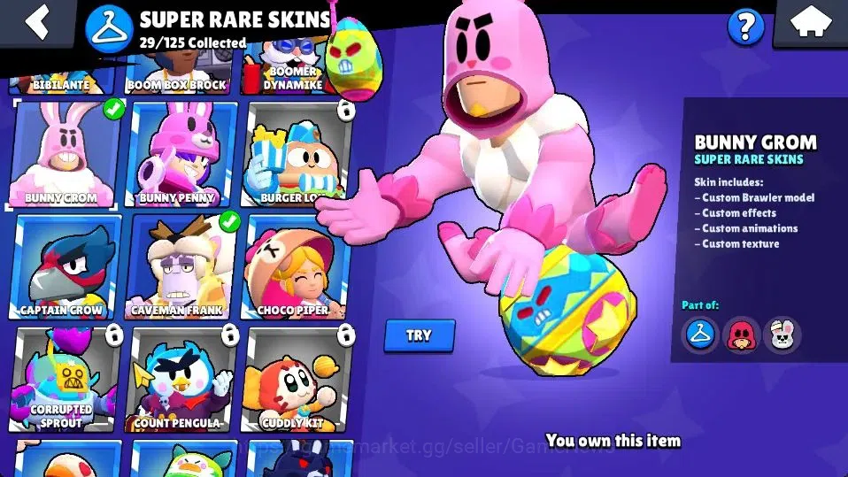 Brawl Stars Accounts 18253 Trophy|56 Brawlers 4 Max Lvl |89 Skins|1 Myt image 15