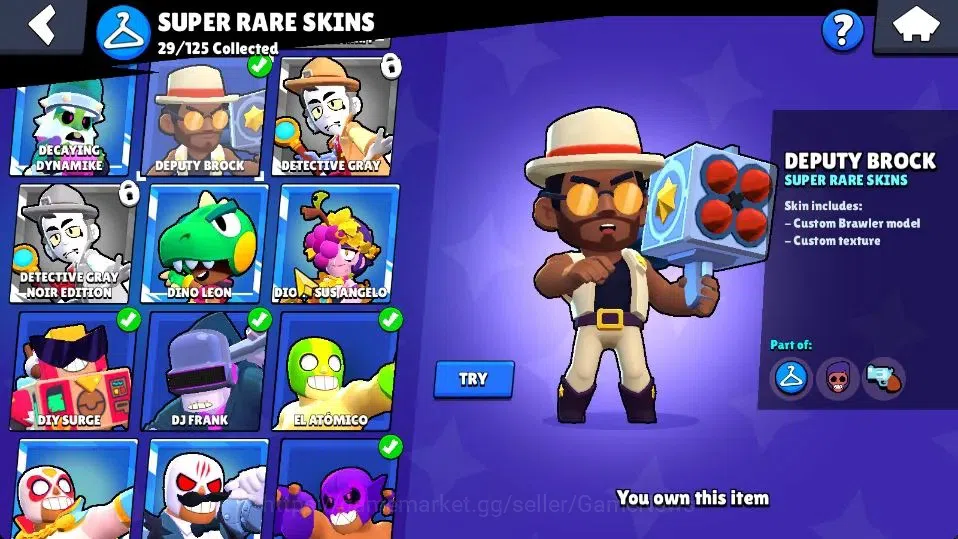 Brawl Stars Accounts 18253 Trophy|56 Brawlers 4 Max Lvl |89 Skins|1 Myt image 16