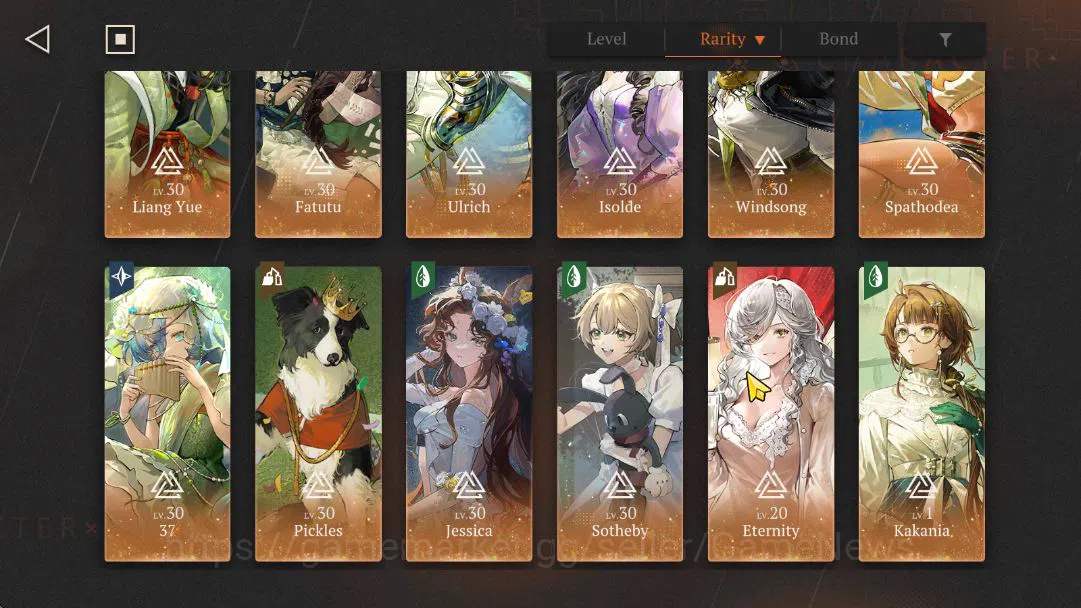 Reverse: 1999 Accounts Midgame GLOBAL|Lv69|34*6Crew(6limit)|(AnjoNalaP2,EzioP1,Beryl,Lucy,JiuNiangzi,LiangYue)+Psy|Unilog 4