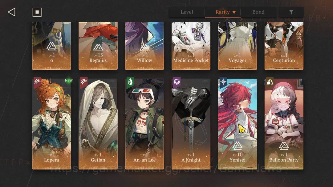 Reverse: 1999 Accounts Midgame GLOBAL|Lv69|34*6Crew(6limit)|(AnjoNalaP2,EzioP1,Beryl,Lucy,JiuNiangzi,LiangYue)+Psy|Unilog 5