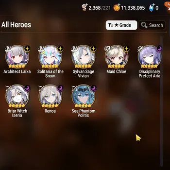 Epic Seven Accounts High-End ASIA unverif|8 ML(ALaika,Solitaria otS,SSVivian,MChloe,DisPreAria,BW
