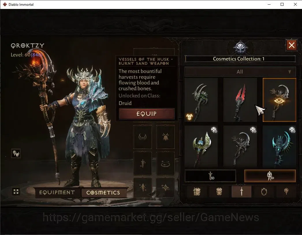 Diablo Immortal Accounts OCE - Azmodan|CS ON|Lv60(846)|Druid|CR 44k|Reso 42 image 11