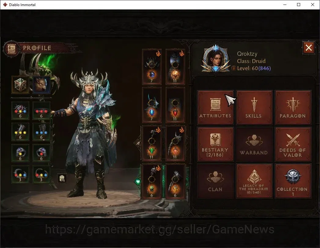 Diablo Immortal Accounts OCE - Azmodan|CS ON|Lv60(846)|Druid|CR 44k|Reso 42 image 3