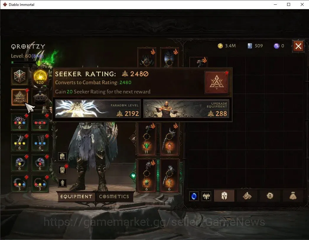 Diablo Immortal Accounts OCE - Azmodan|CS ON|Lv60(846)|Druid|CR 44k|Reso 42 image 6