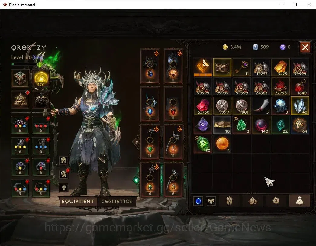 Diablo Immortal Accounts OCE - Azmodan|CS ON|Lv60(846)|Druid|CR 44k|Reso 42 image 9
