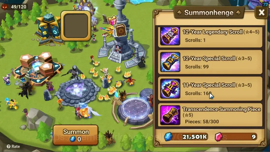 Summoners War: Sky Arena Accounts Starter ASIA|Lv 26|Ready Gacha|99 12 YSC + 160 11 YSC + 3 LAAS + 5 LS + 4 LDS + 118 MS |1 10