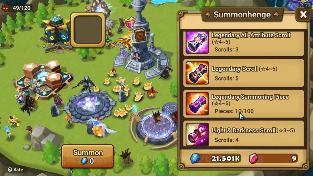 Summoners War: Sky Arena Accounts Starter ASIA|Lv 26|Ready Gacha|99 12 YSC + 160 11 YSC + 3 LAAS + 5 LS + 4 LDS + 118 MS |1 11