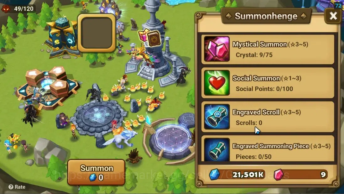 Summoners War: Sky Arena Accounts Starter ASIA|Lv 26|Ready Gacha|99 12 YSC + 160 11 YSC + 3 LAAS + 5 LS + 4 LDS + 118 MS |1 13