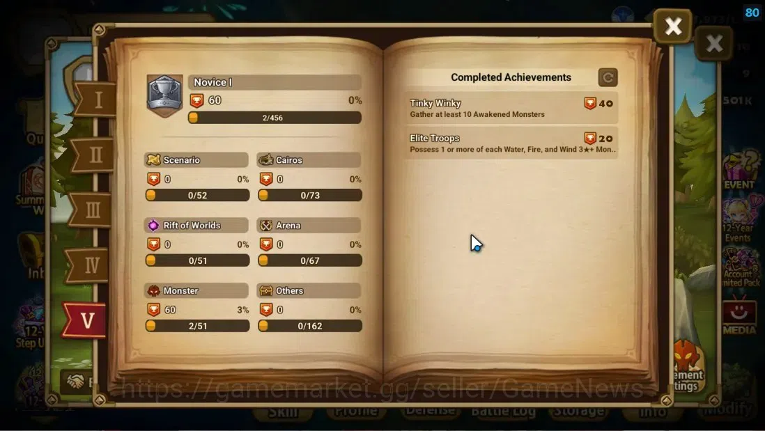 Summoners War: Sky Arena Accounts Starter ASIA|Lv 26|Ready Gacha|99 12 YSC + 160 11 YSC + 3 LAAS + 5 LS + 4 LDS + 118 MS |1 7