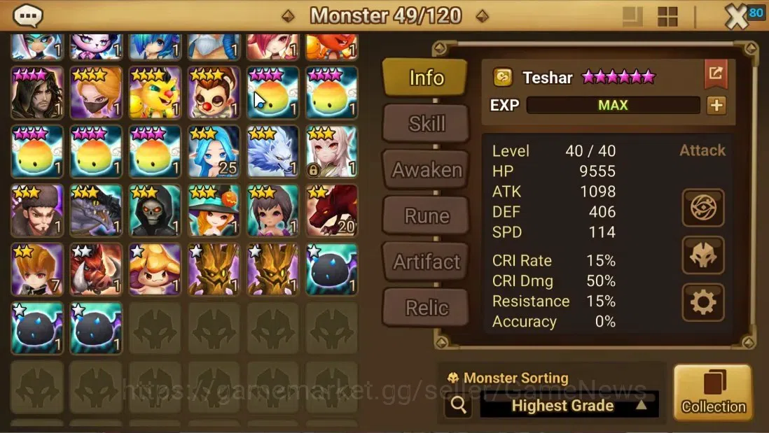 Summoners War: Sky Arena Accounts Starter ASIA|Lv 26|Ready Gacha|99 12 YSC + 160 11 YSC + 3 LAAS + 5 LS + 4 LDS + 118 MS |1 9