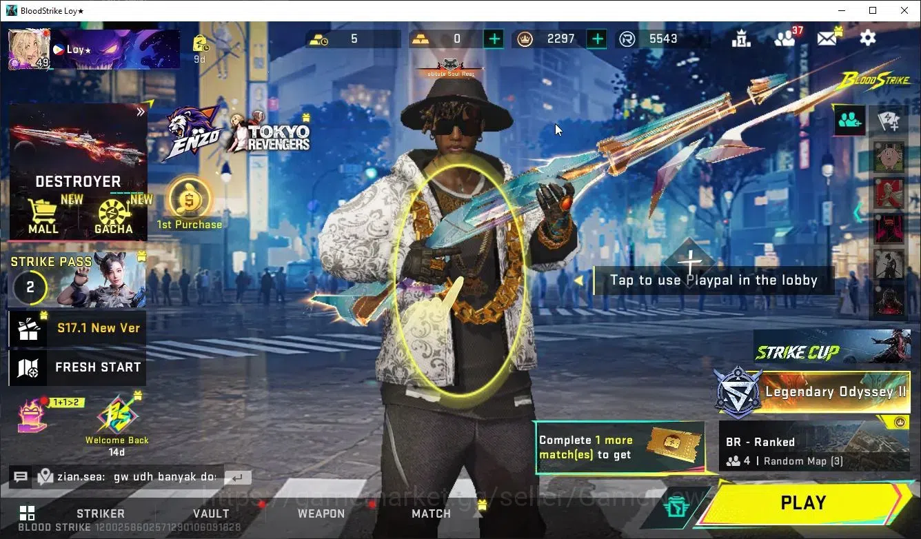 Blood Strike Accounts ASIA|Collab 7DS AK47,Karl98,QBZ95+6 ULTRA [Nova,Bl image 1