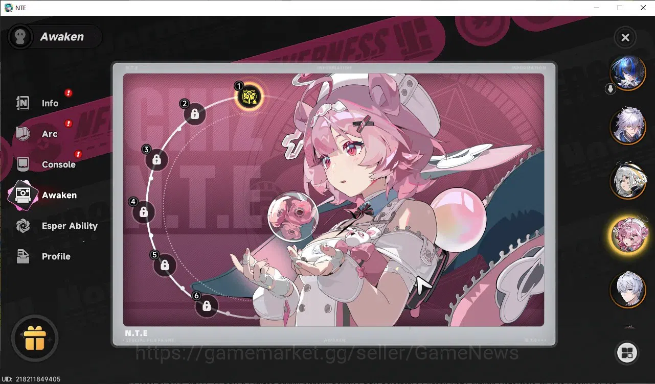 Neverness to Everness Accounts Global SEA|HL 45|TL 27|9 SSR 4 Limited [Nanally+Outfit,Shinku,Lacrimosa,Hotori]|1 SSR 14