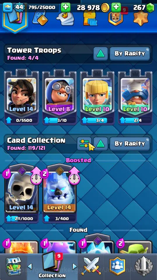Clash Royale Accounts Lvl 44|Trophy 8585|KTL 14|Limited Skin|Card 119| 1 image 4