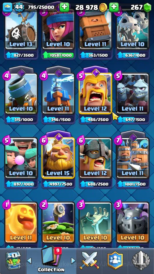 Clash Royale Accounts Lvl 44|Trophy 8585|KTL 14|Limited Skin|Card 119| 1 image 6